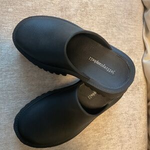 Jeffrey Campbell Black Slip-On Clogs